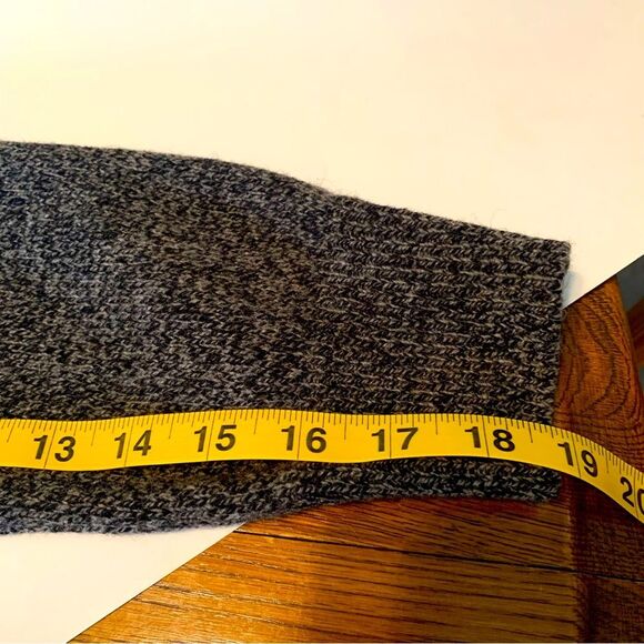 J. CREW SWEATER MEN LARGE GRAY 100% LAMBS WOOL MARBLED KNIT SHAWL COLLAR. - Picture 10 of 10